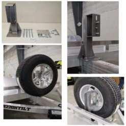 Aluma 6" 5 Bolt Vertical Spare Tire Carrier #20-0000004