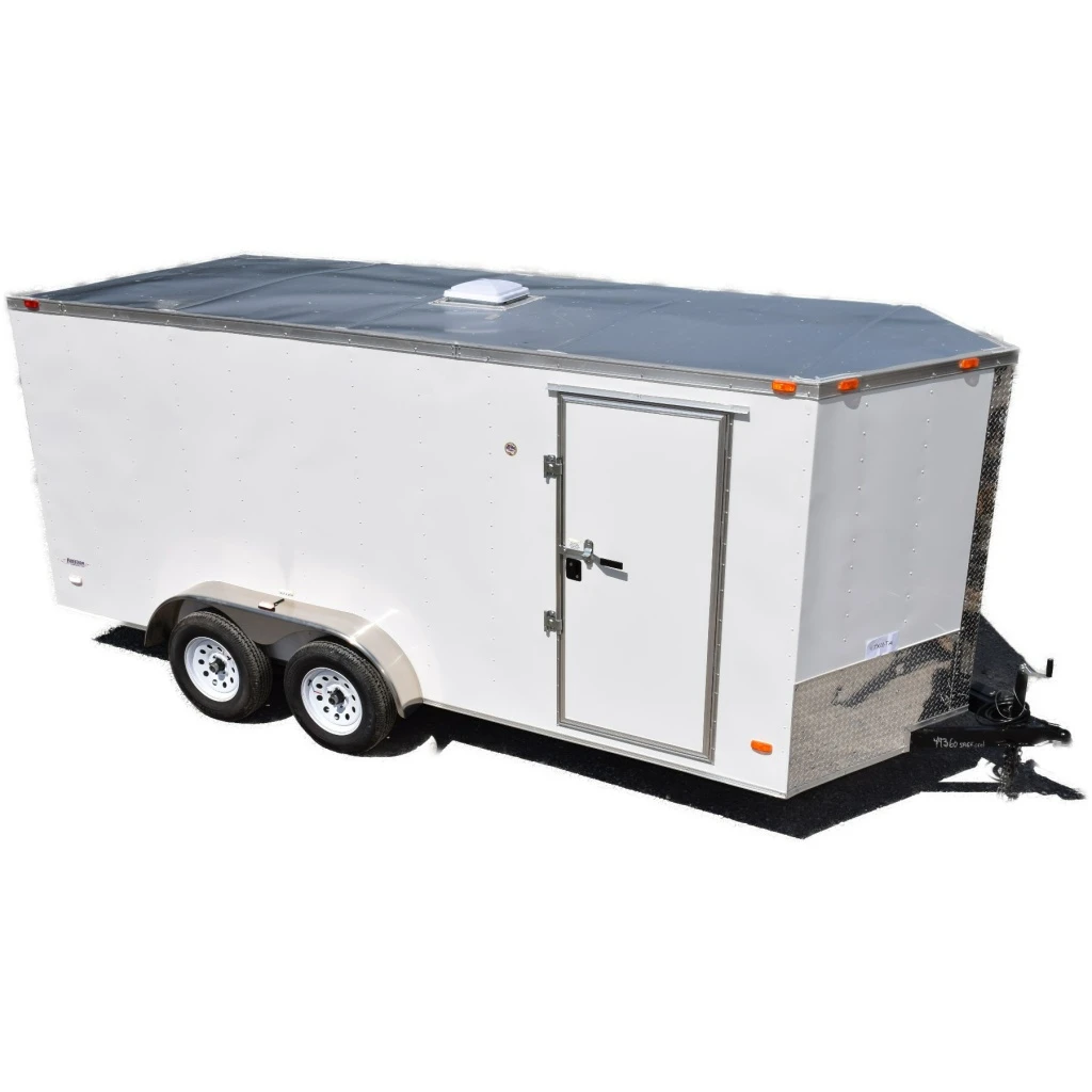 CY218 Cynergy 7x16 Enclosed Trailer TA White 3 CY218 Cynergy 7x16 Enclosed Trailer TA White